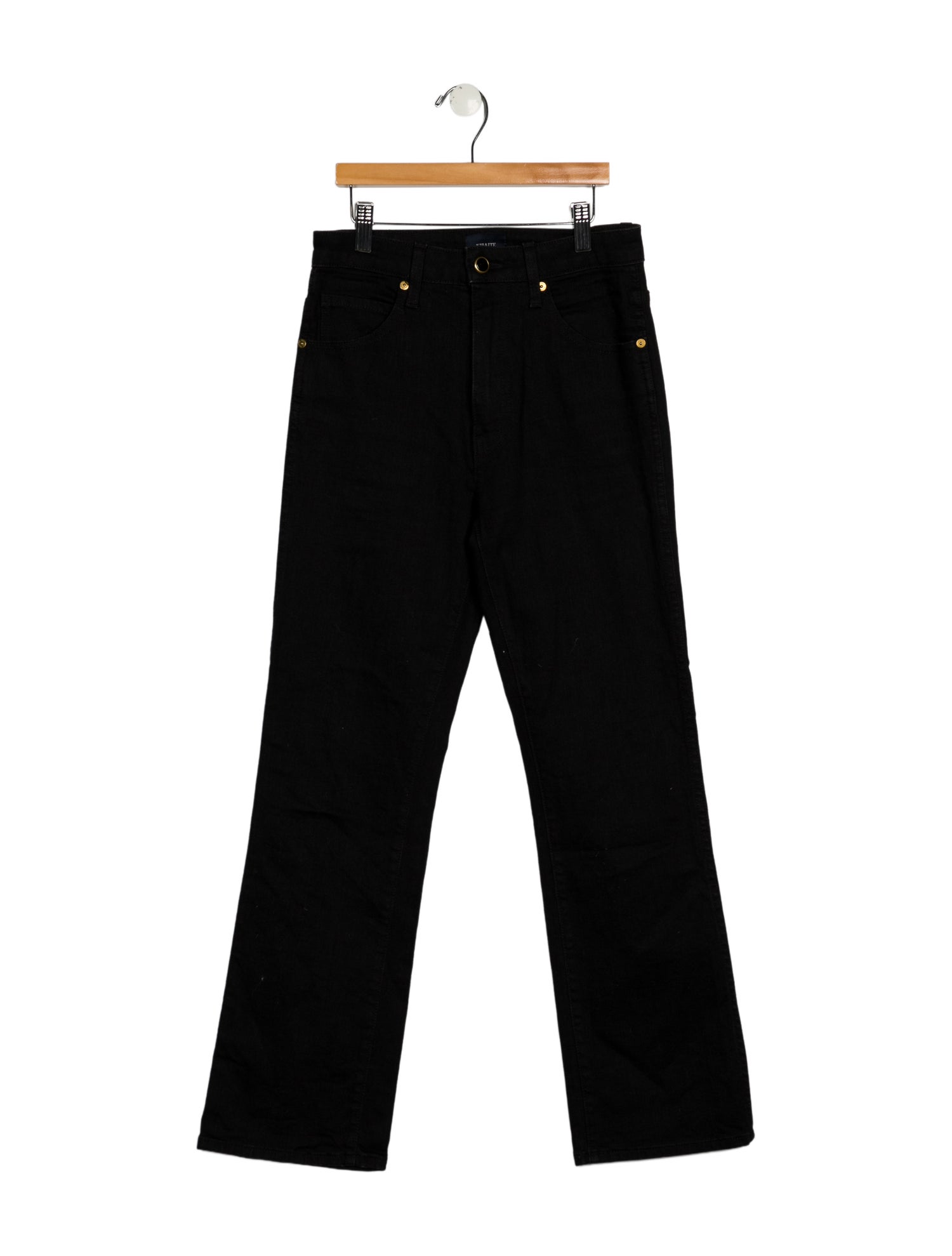 Khaite High-Rise Straight Leg Jeans